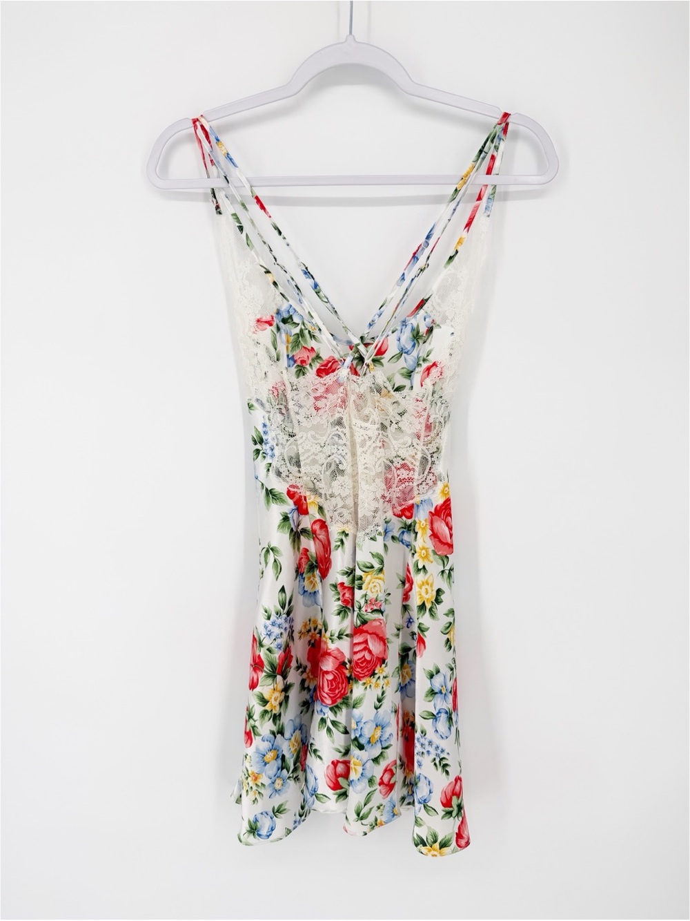 Victoria's Secret Satin Lingerie Set Nightgown and Robe Floral Print Small - Picture 3 of 7